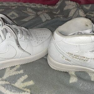 Louis Vuitton White Embossed Sneakers